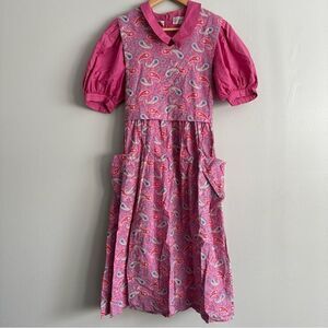 Vintage Jane Schaffhausen Belle France Floral Dress - Saks Fifth Ave Tag Size 4
